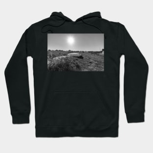 Rowing boats on the river bank in Thurne, Norfolk Hoodie